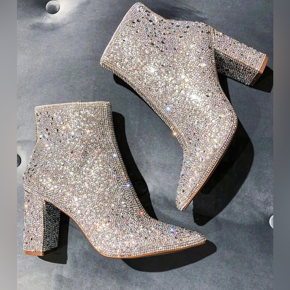 Blue by Betsey Johnson Cady Rhinestone Booties